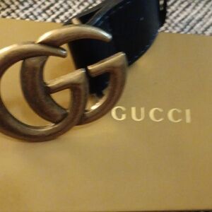 Gucci Belt BUKLE 2.5X2in Cc400593 Marmont GG Leather Belt Size 90-36 preo.2.5x2